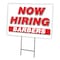Signmission Now Hiring Barbers Yard Sign & Stake outdoor plastic coroplast window, C-1824 BARBERS C-1824 BARBERS - alternate 1